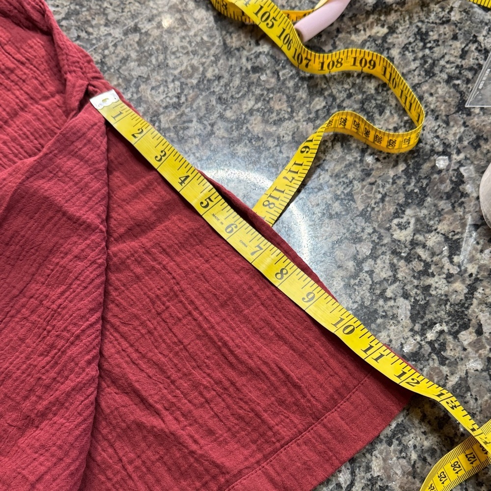 Universal Thread Wine Red Textured Button-Up Midi Dress - Picture 10 of 11